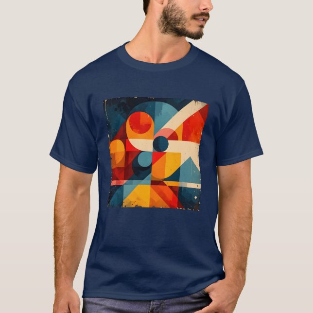 Camiseta Vintage Geometric Symphony (Frente)