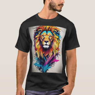 Camiseta Vintage Geométrico Lion Emblem