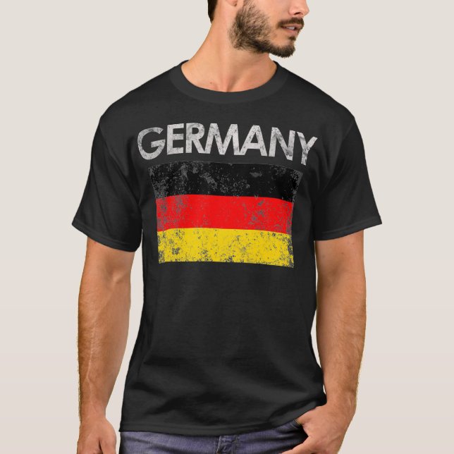 Camiseta Vintage Germany German Flag Pride Gift (Frente)