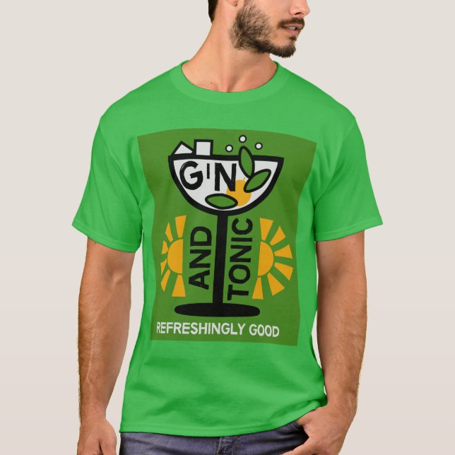 Camiseta Vintage Gin E Tonic Art (Frente)
