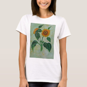 Camiseta Vintage Girassóis Arte Botânica