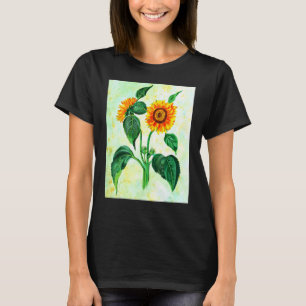 Camiseta Vintage Girassóis Arte Botânica