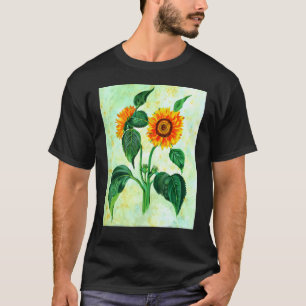 Camiseta Vintage Girassóis Arte Botânica