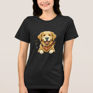 Camiseta Vintage Golden Retriever   Amante de Cães