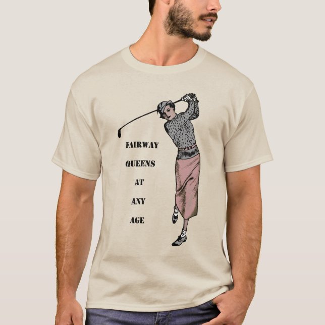 Camiseta Vintage Golfing Woman Swing Golf Club URM (Frente)