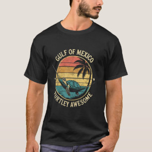 Camiseta Vintage Golfo México Praia Costeira Oceana Turtley