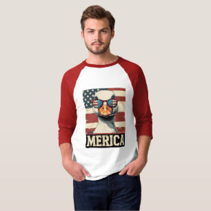 Camiseta Vintage Goose Merica 4º do patriótico de julho