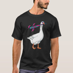 Camiseta Vintage Goose Vestindo Óculos de sol Duck Chicken