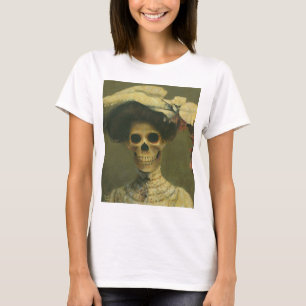 Camiseta Vintage Gothic Skeleton Lady