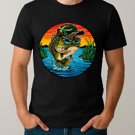 Camiseta Vintage: gráfico de pesca para presente de pai