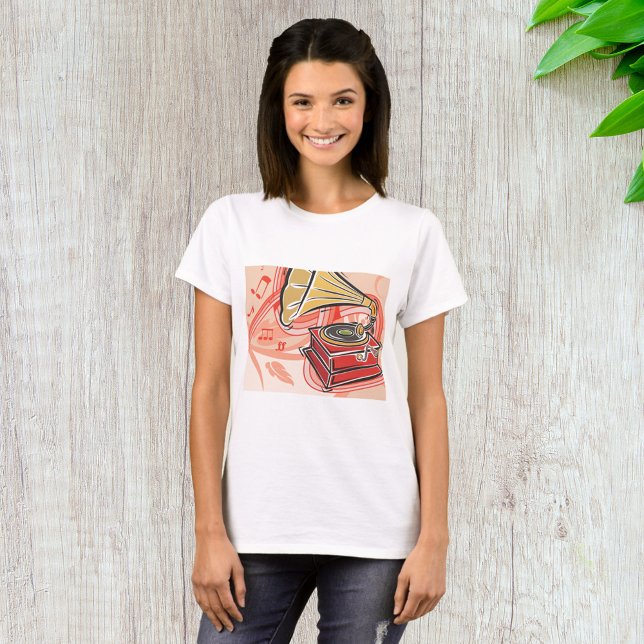 Camiseta Vintage Gramophone (Criador carregado)