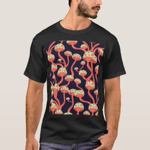 Camiseta Vintage Graphics Mushroom Sem Fios Padrão