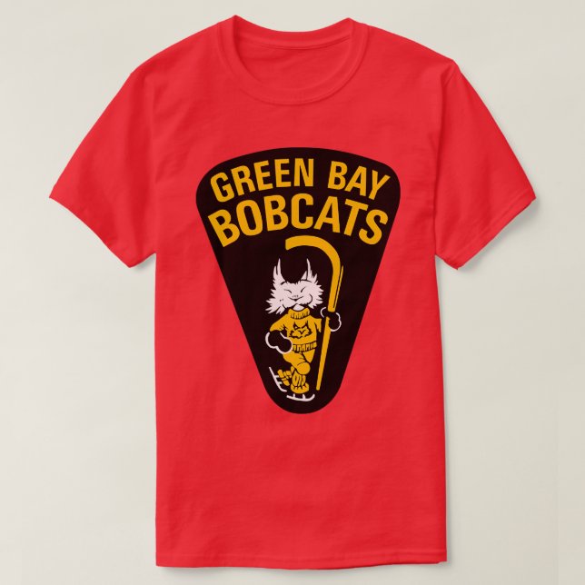 Camiseta Vintage Green Bay Bobcat Hockey TSirt (Frente do Design)