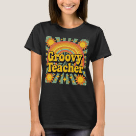Camiseta Vintage Groovy Teacher Tee Fun Back to School