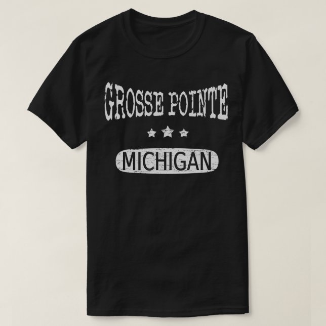Camiseta Vintage Grosse Pointe Michigan (Frente do Design)