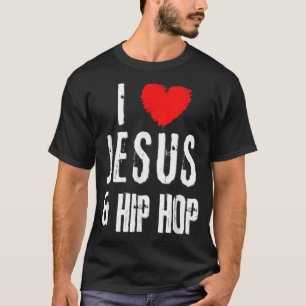Camiseta Vintage Grunge I Love JESUS E HIP HOP, Christian