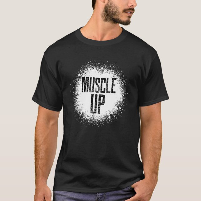 Camiseta Vintage grunge MUSCLE UP Gym (Frente)