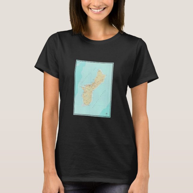 Camiseta Vintage Guam Map  1970  (Frente)