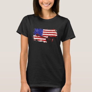 Camiseta Vintage Guitar Guitarrista Bandeira Americana 26