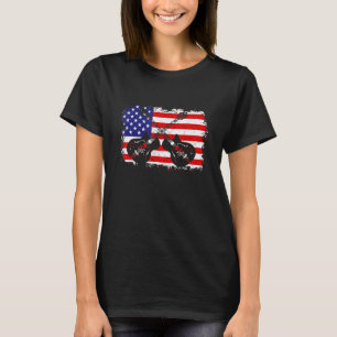 Camiseta Vintage Guitar Guitarrista Bandeira Americana 47