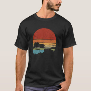 Camiseta Vintage Guitar Lago Sombra Amor Tocador de Guitarr
