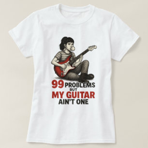 Camiseta Vintage Guitar Music Lover T-Shirt - 99 problemas.