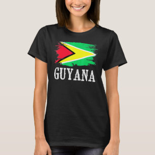 Camiseta Vintage Guyana Flag I Love Guiana