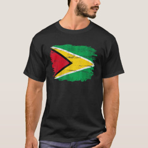 Camiseta Vintage Guyana Flag Para Guianês