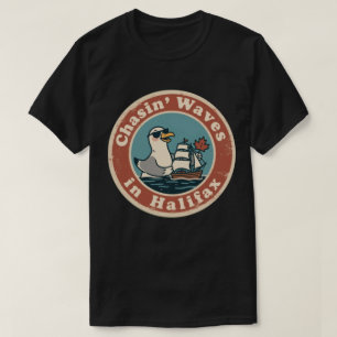Camiseta Vintage Halifax Nova Scotia Diversão em Navegação