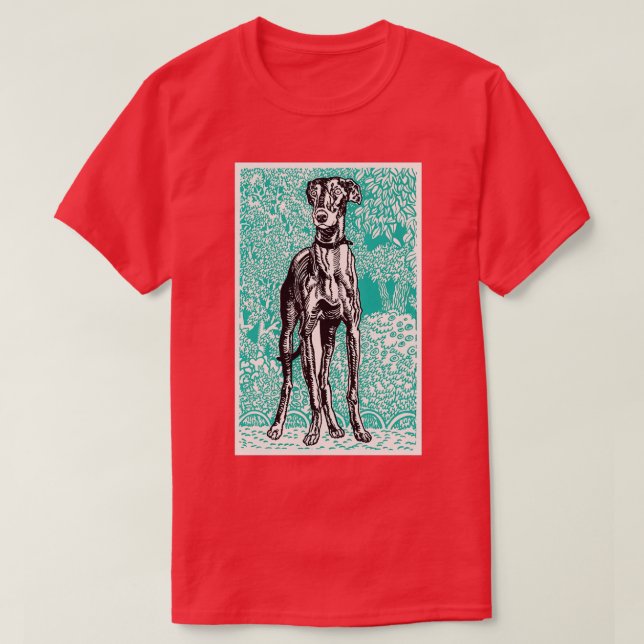Camiseta Vintage Halloween Art Greyhound 1 (Frente do Design)