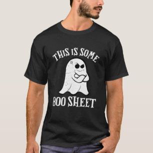 Camiseta Vintage Halloween Boo Isto É Alguma Folha Boo