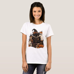 Camiseta Vintage Halloween do Gato Preto Literário