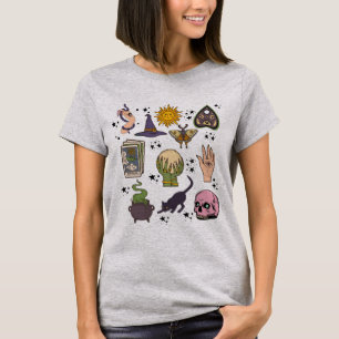 Camiseta Vintage Halloween doodles