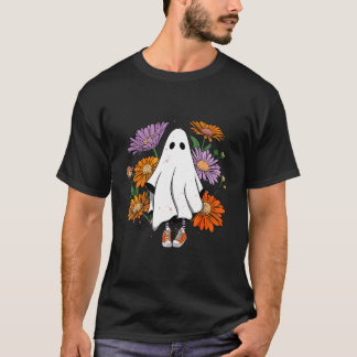 Camiseta Vintage Halloween Figurume Spooky Retro Floral Bon