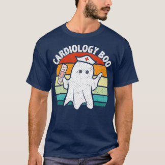 Camiseta Vintage Halloween Ghost Cardiology Boo Nursing Tee