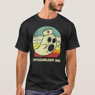 Camiseta Vintage Halloween Ghost Oftalmologista Boo Doutor