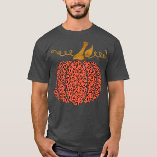Camiseta Vintage Halloween Leopard Pumpkin Autumn Thankdon