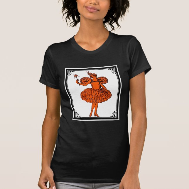Camiseta Vintage Halloween Pumpkin Fairy (Frente)