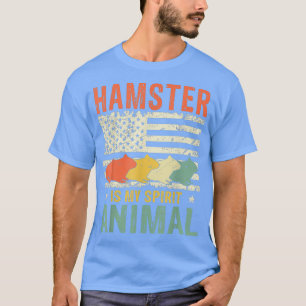 Camiseta Vintage Hamster É Meu Espírito Animal Americano