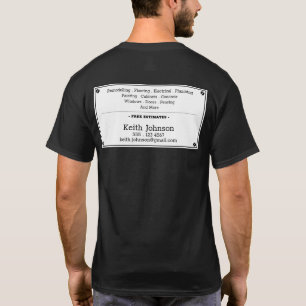 Camiseta Vintage Handyman Construção comercial Black Whit