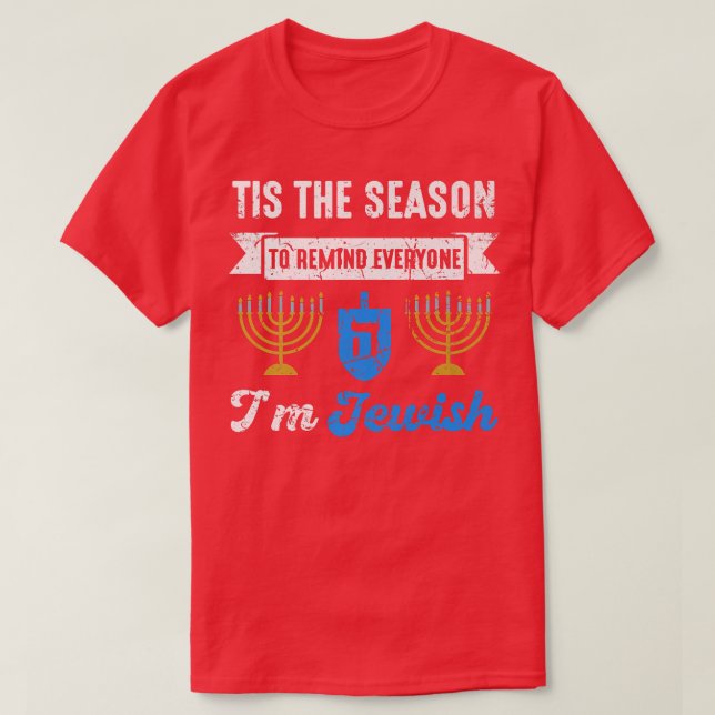 Camiseta Vintage Hanukkah dizendo Patrimônio Judeu estiv Ju (Frente do Design)