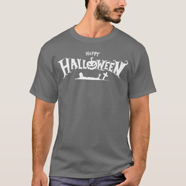 Camiseta Vintage Happy Halloween (Frente)