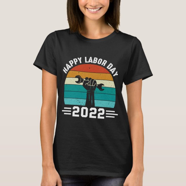 Camiseta Vintage Happy Labor Day 2022 (Frente)