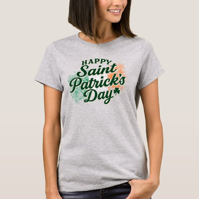 Camiseta Vintage Happy Saint Patrick's day  (Frente)
