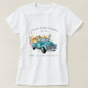 Camiseta Vintage Harvest Truck Nome da família de agricul