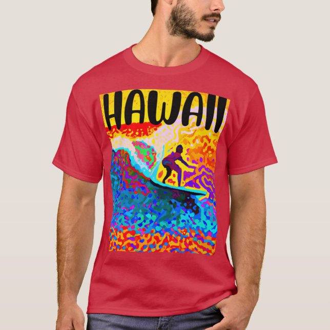 CAMISETA VINTAGE HAWAII SURFING LABEL 7 (Frente)