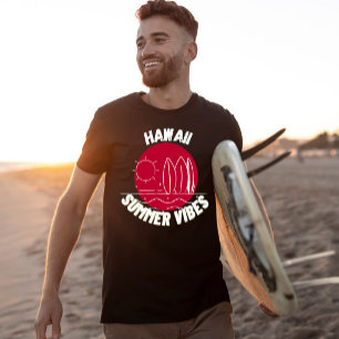 Camiseta Vintage Hawaii verão vibes Surfer