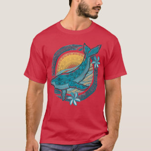 Camiseta Vintage Hawaiian Merging Humpback Whale