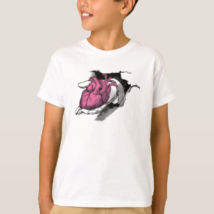 Camiseta Vintage Heart On Hand Through Crack