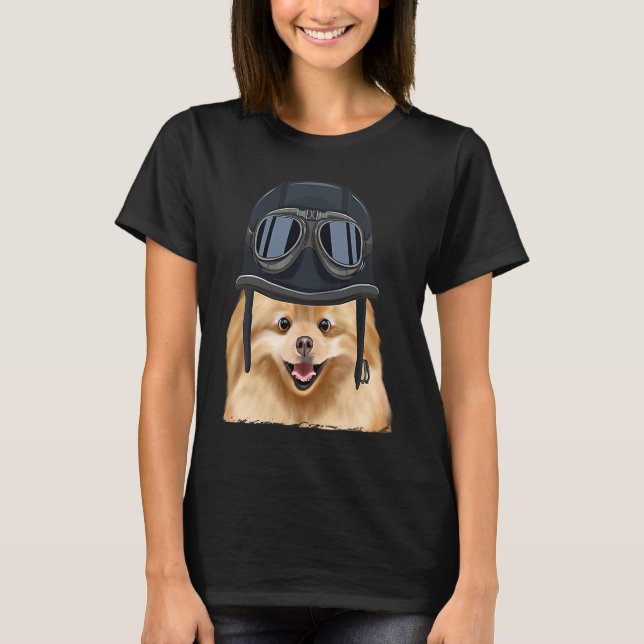 Camiseta Vintage Helmet Pomeranian (Frente)